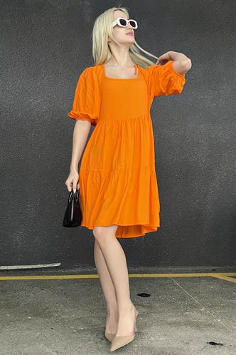 Women Orange Mini Dress 