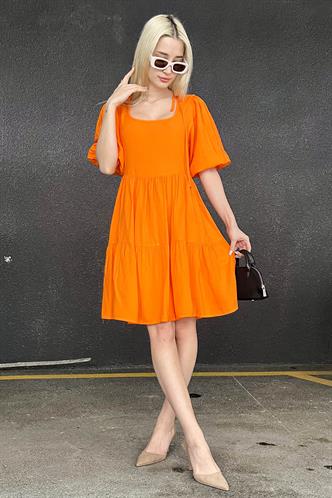 Women Orange Mini Dress 