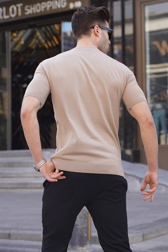 Vizon Baklava Desenli Triko Kısa Kollu Tişört 6354