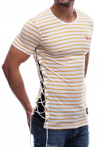 Yandan Bağcıklı Camel Tişört 2567