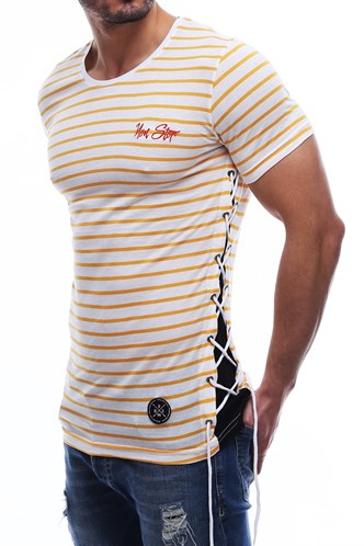 Yandan Bağcıklı Camel Tişört 2567