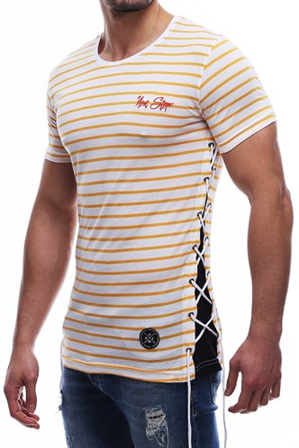 Yandan Bağcıklı Camel Tişört 2567