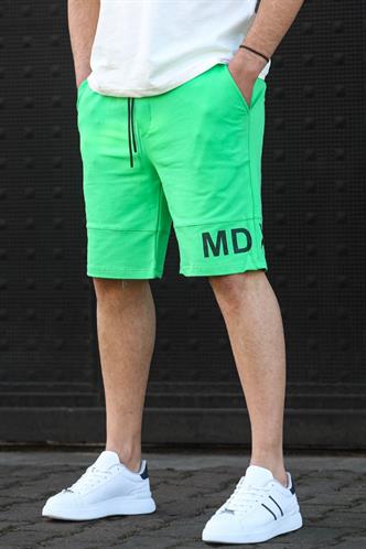 Yeşil Baskılı Erkek Bermuda Şort 5493 