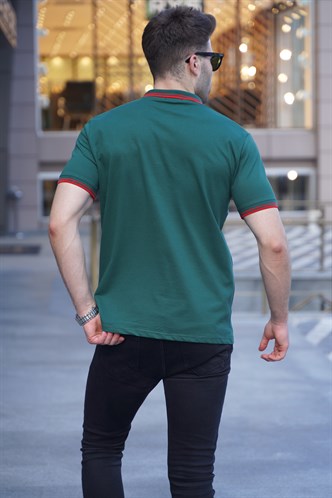 Striped Green Polo T-Shirt 5869