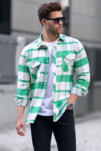 Yeşil Regular Fit Oduncu Gömlek 4950
