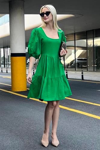 Women Green Mini Dress