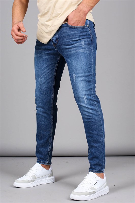 Light Blue Skinny Fit Jeans -- Madmext