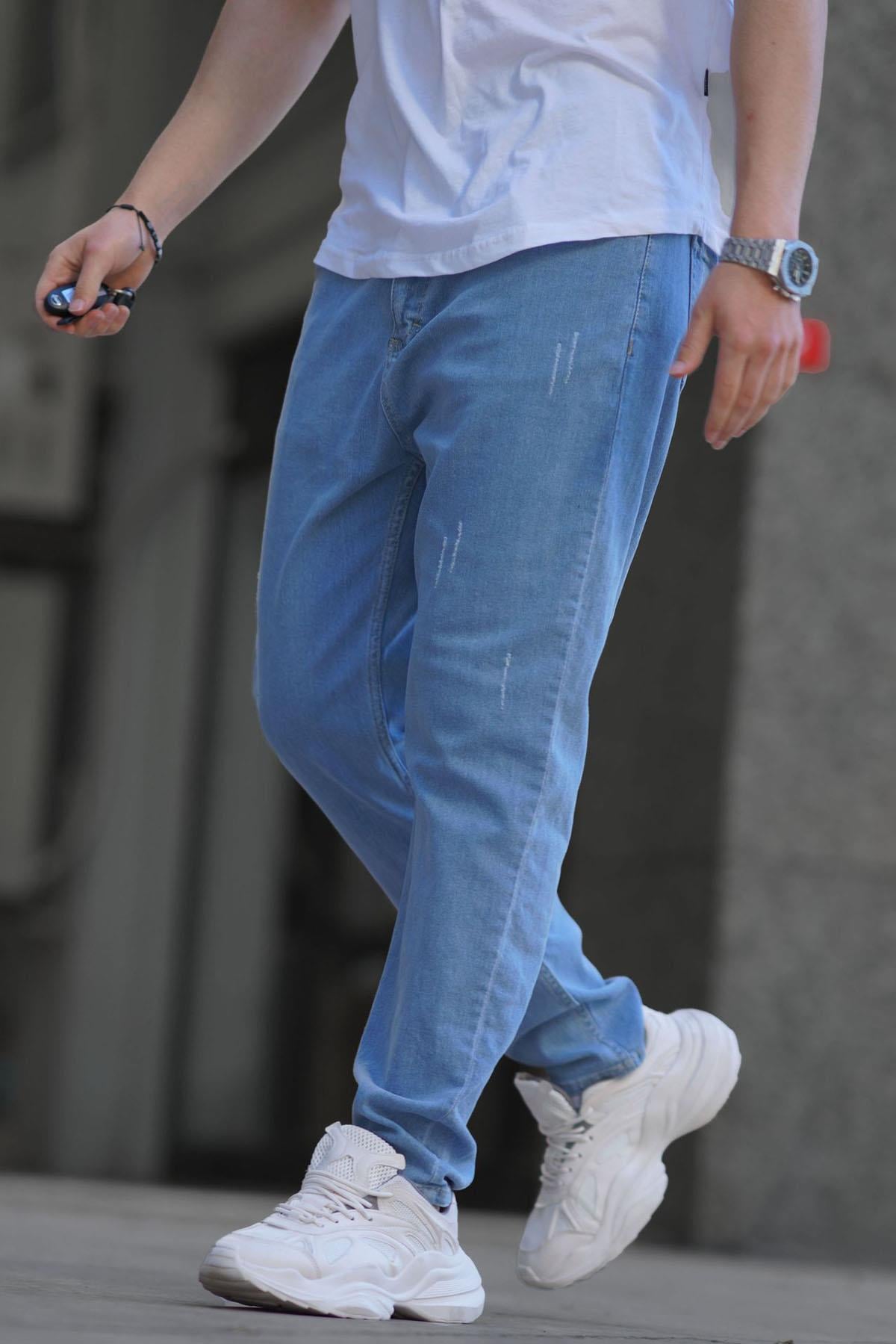 Buz Mavisi Standart Fit Erkek Jean Pantolon 6375