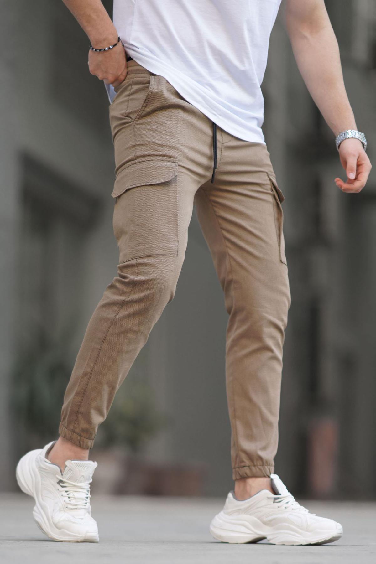 Men Brown Cargo Trousers 5463