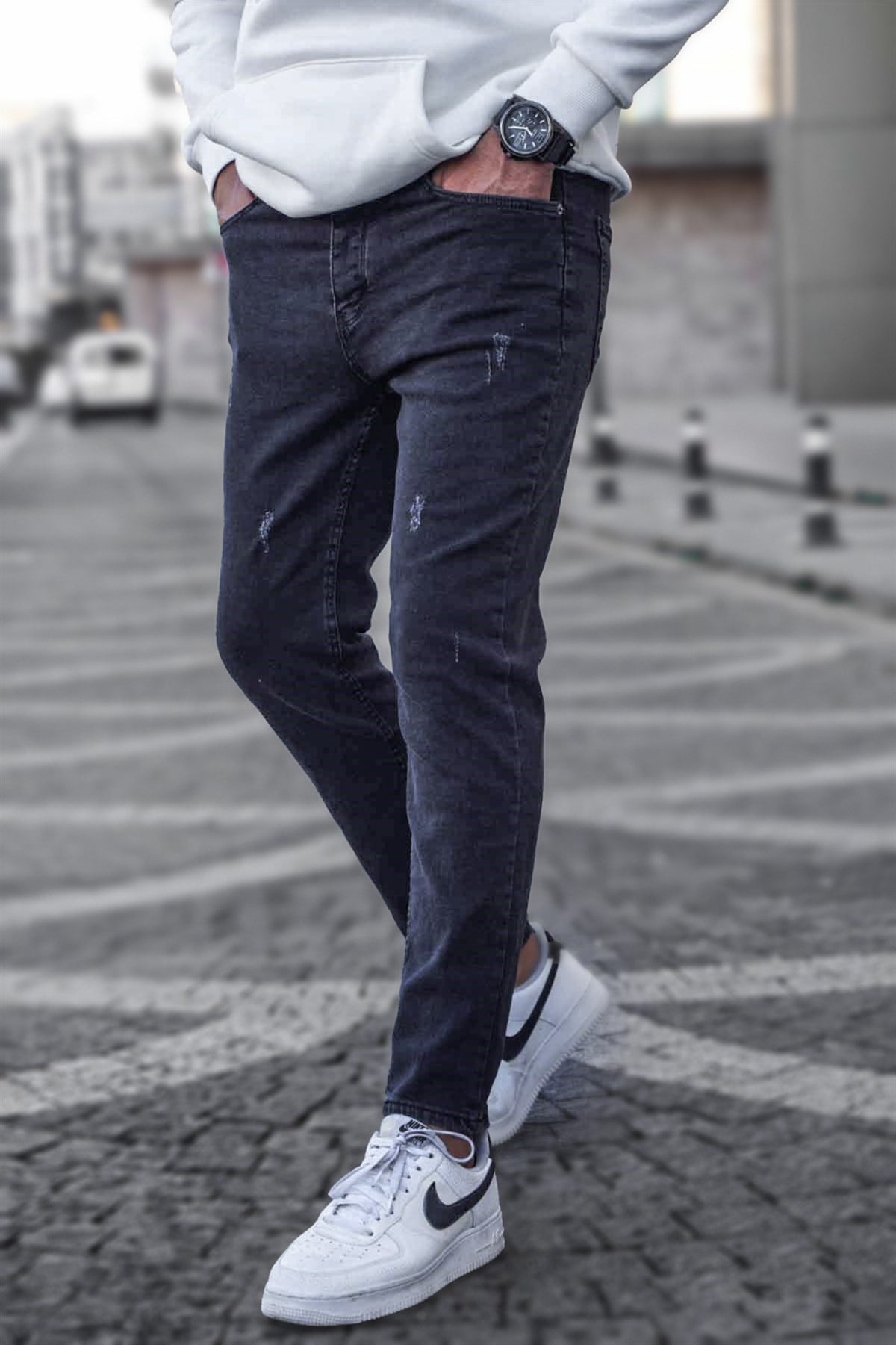 Koyu Füme Skinny Fit Jean T6315