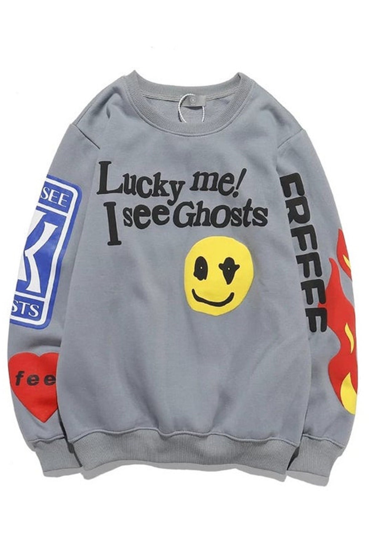 Mad Girls Füme Baskılı Oversize Sweatshirt Mg1207