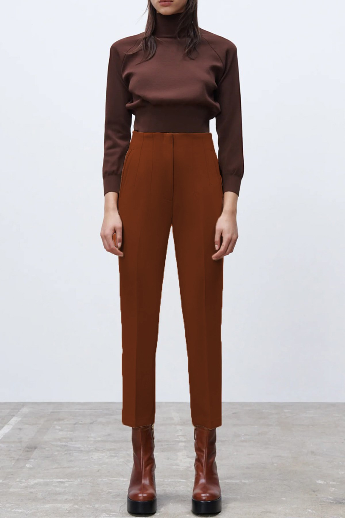 Older Girls Brown Ribbed Wide Leg Trousers  Peacocks