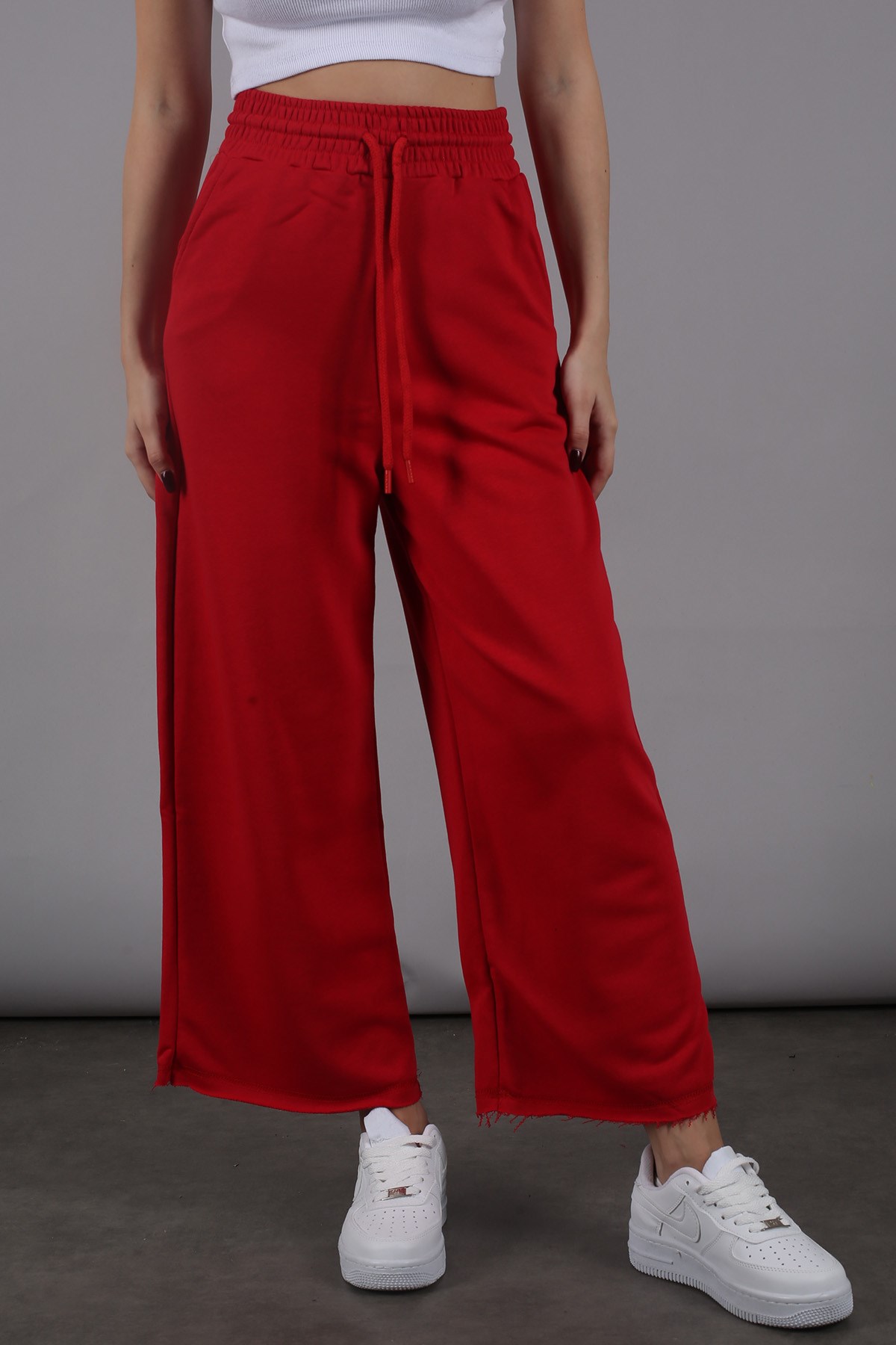 Mad Girls Red Bell Bottom Sweatpants MG1100
