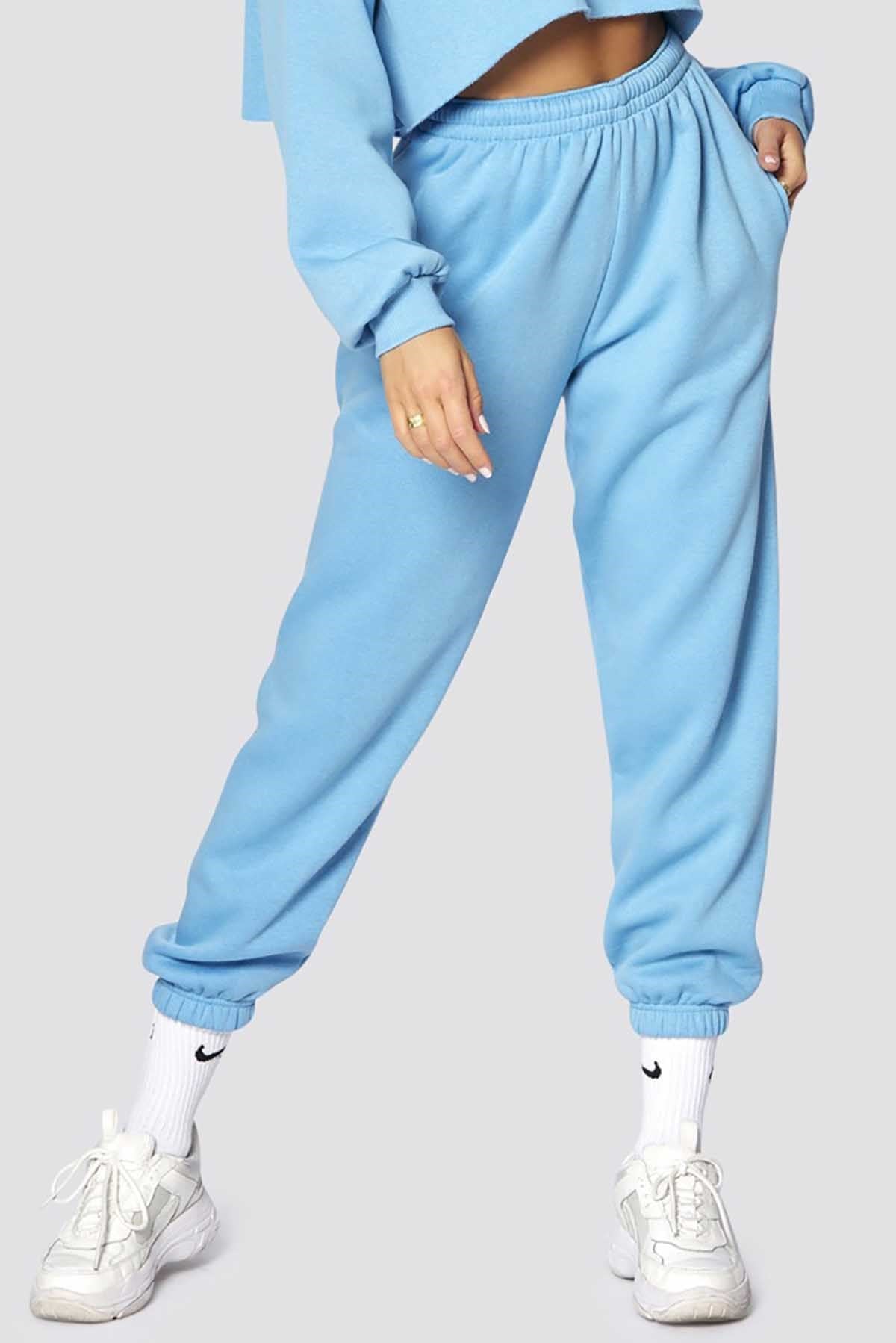 Mad Girls Mavi Basic Kadın Eşofman MG771