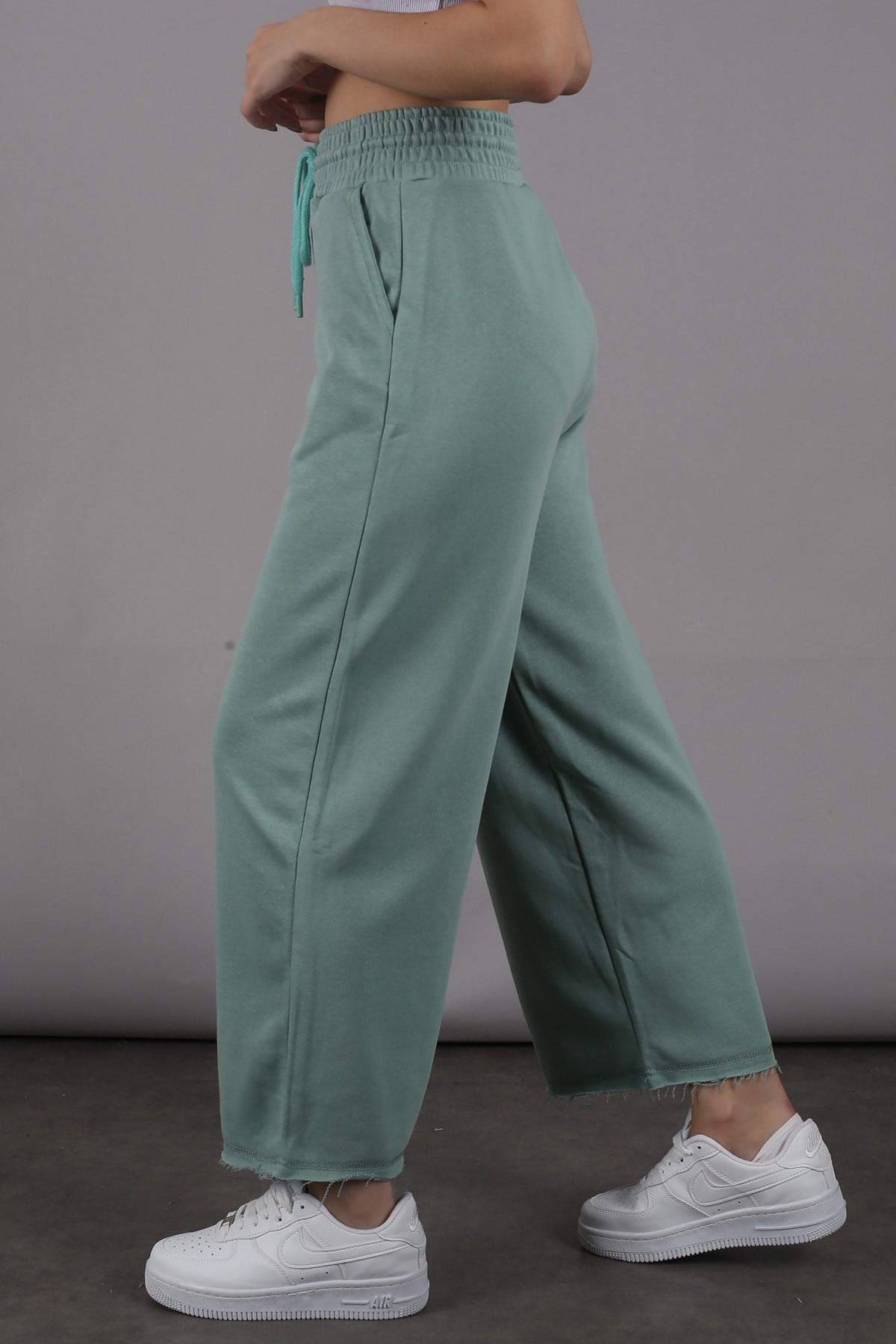 Mad Girls Mint Green Bell Bottom Sweatpants MG1100
