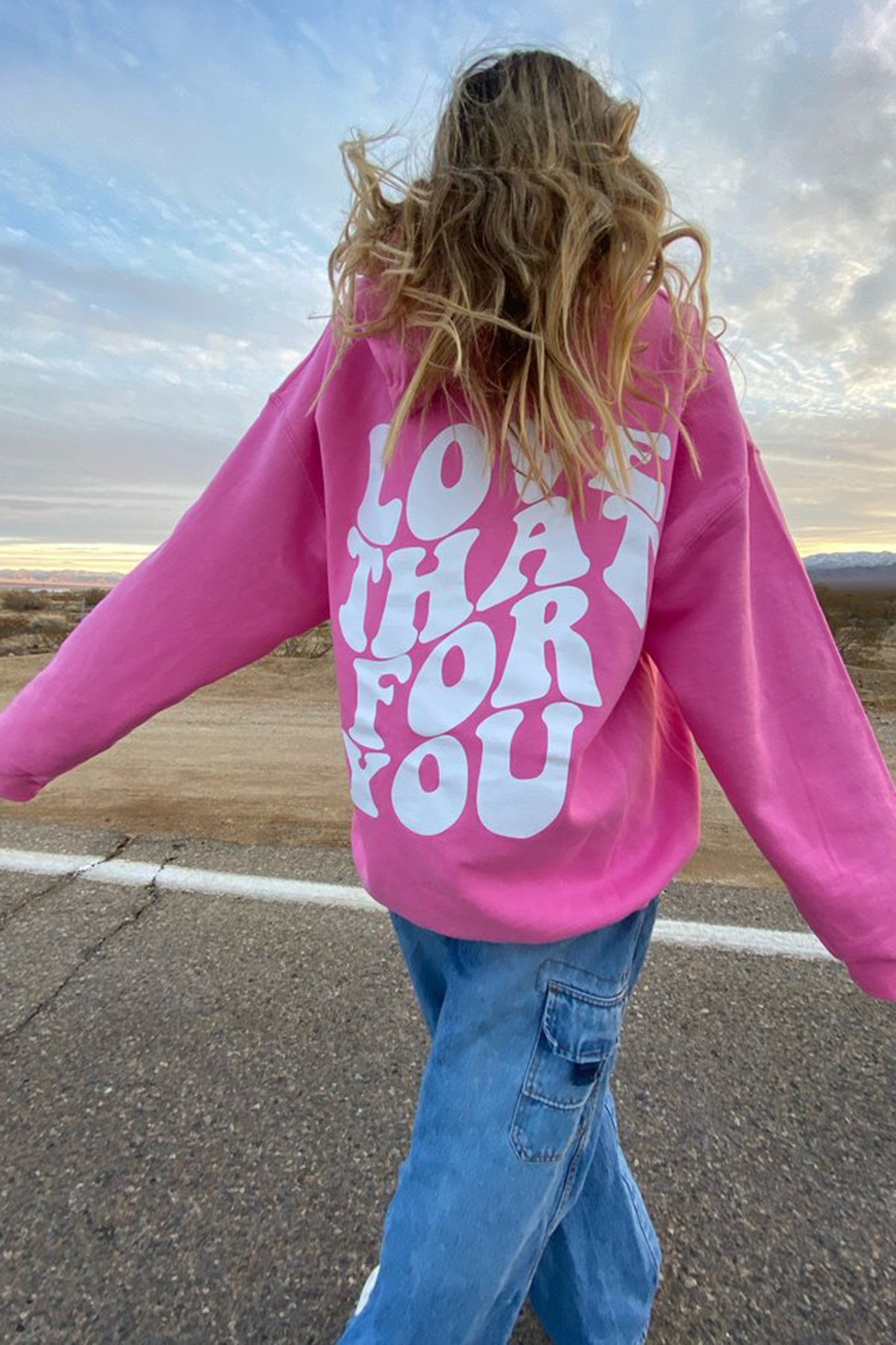 Mad Girls Füme Sırt Baskılı Sweatshirt MG1220