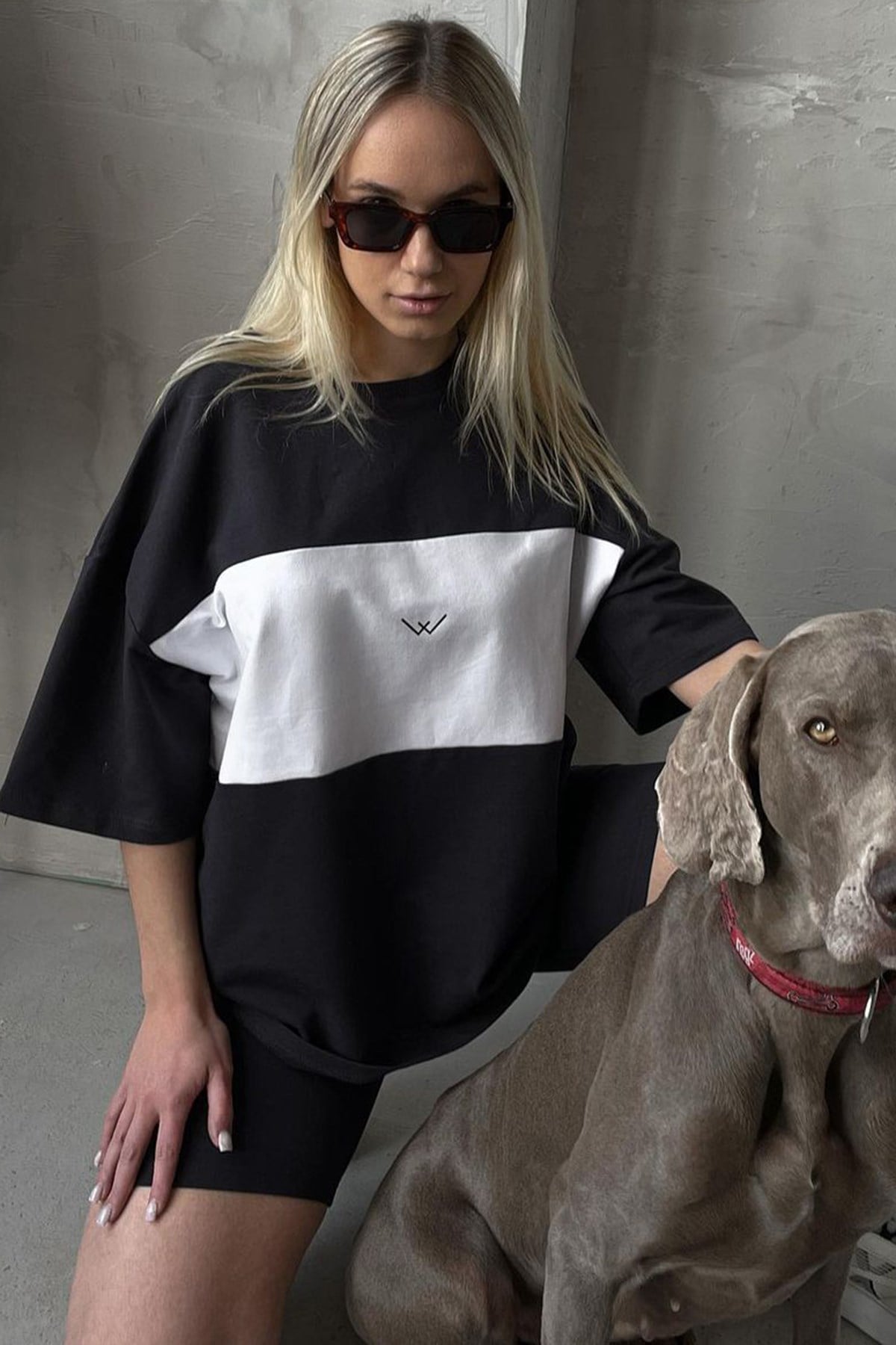 Mad Girls Siyah Nakışlı Tişört MG1421
