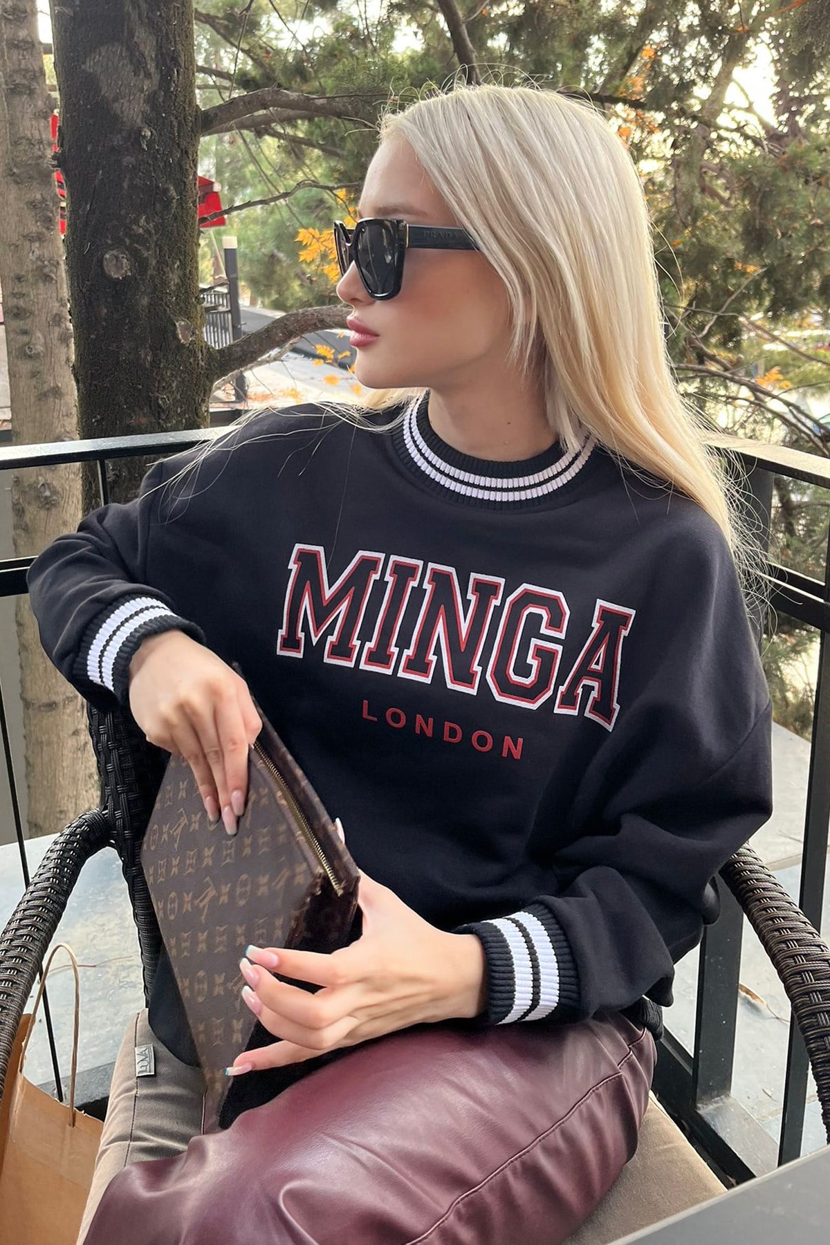 Mad Girls Black Sweatshirt MG1146