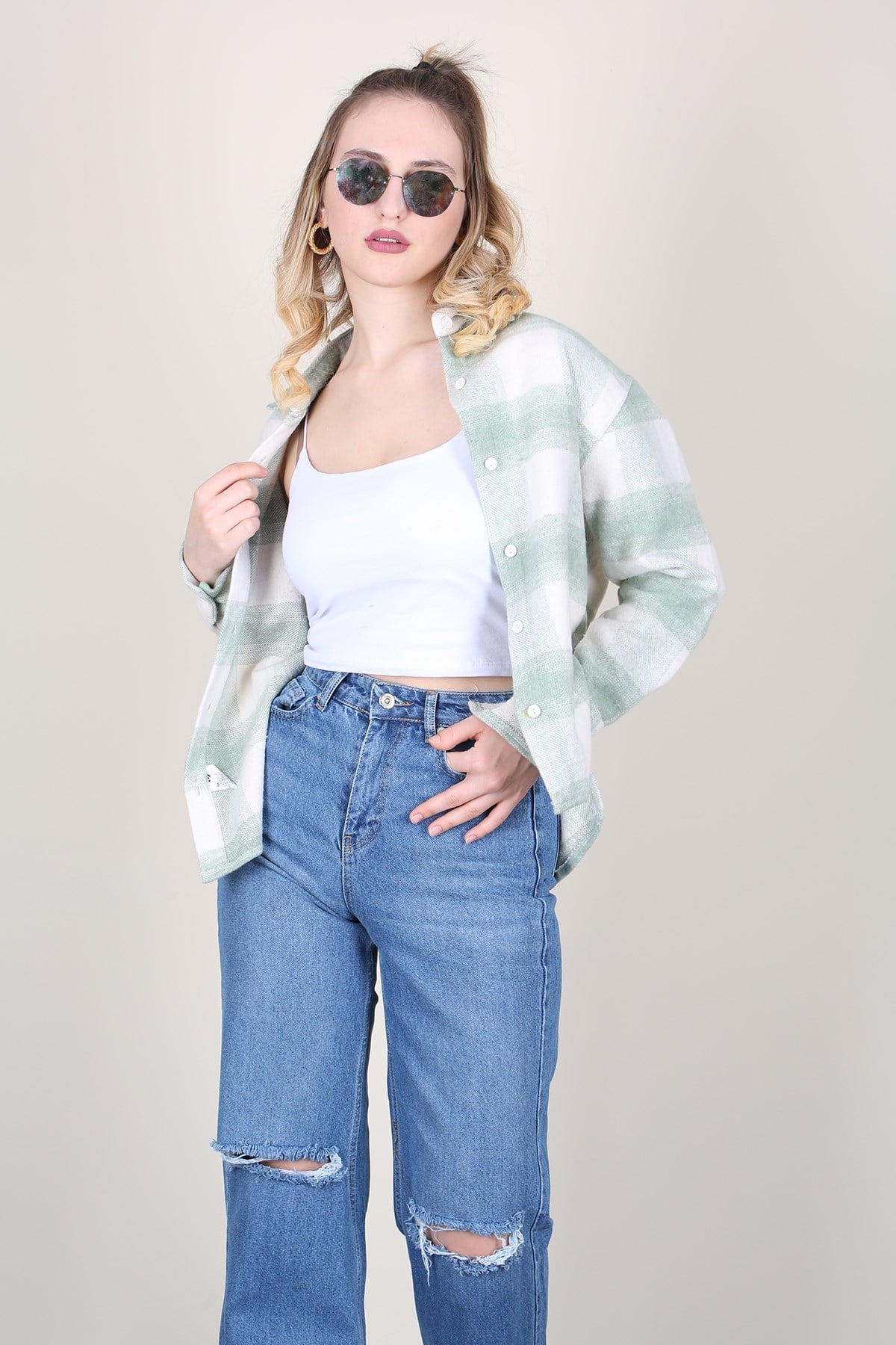 MMad Girls Green Lumberjack Shirt MG1200