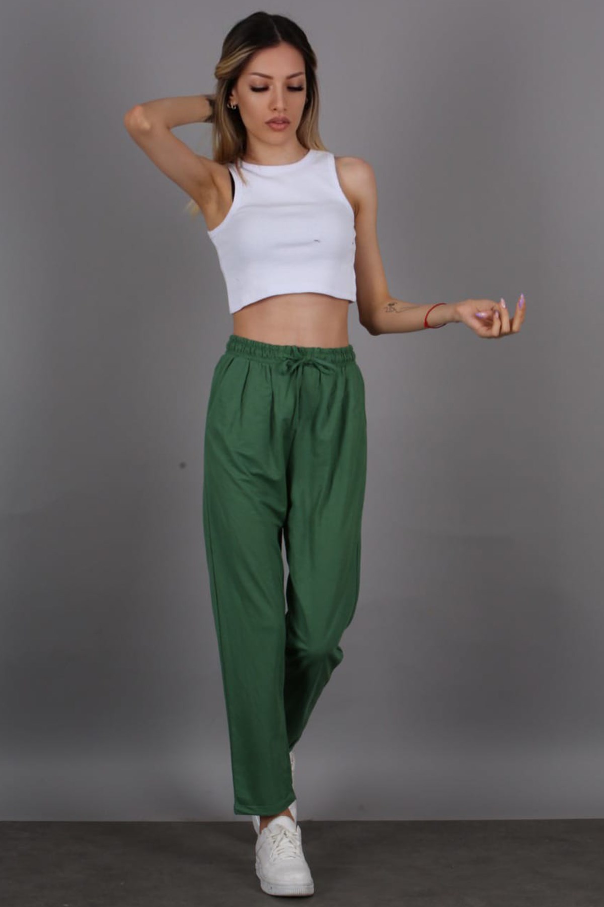 Mad Girls Green Trousers Mg1098