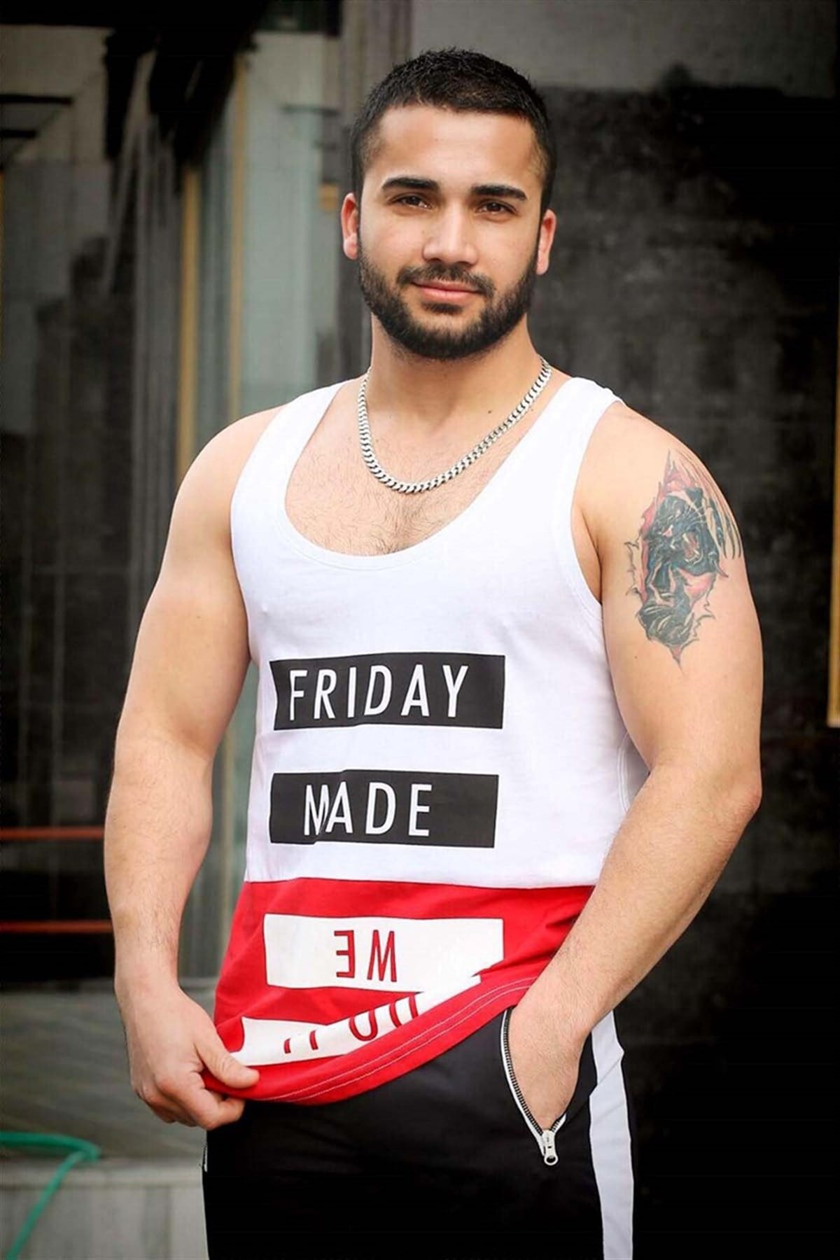 Madmext White Printed T-shirt for Men 3034