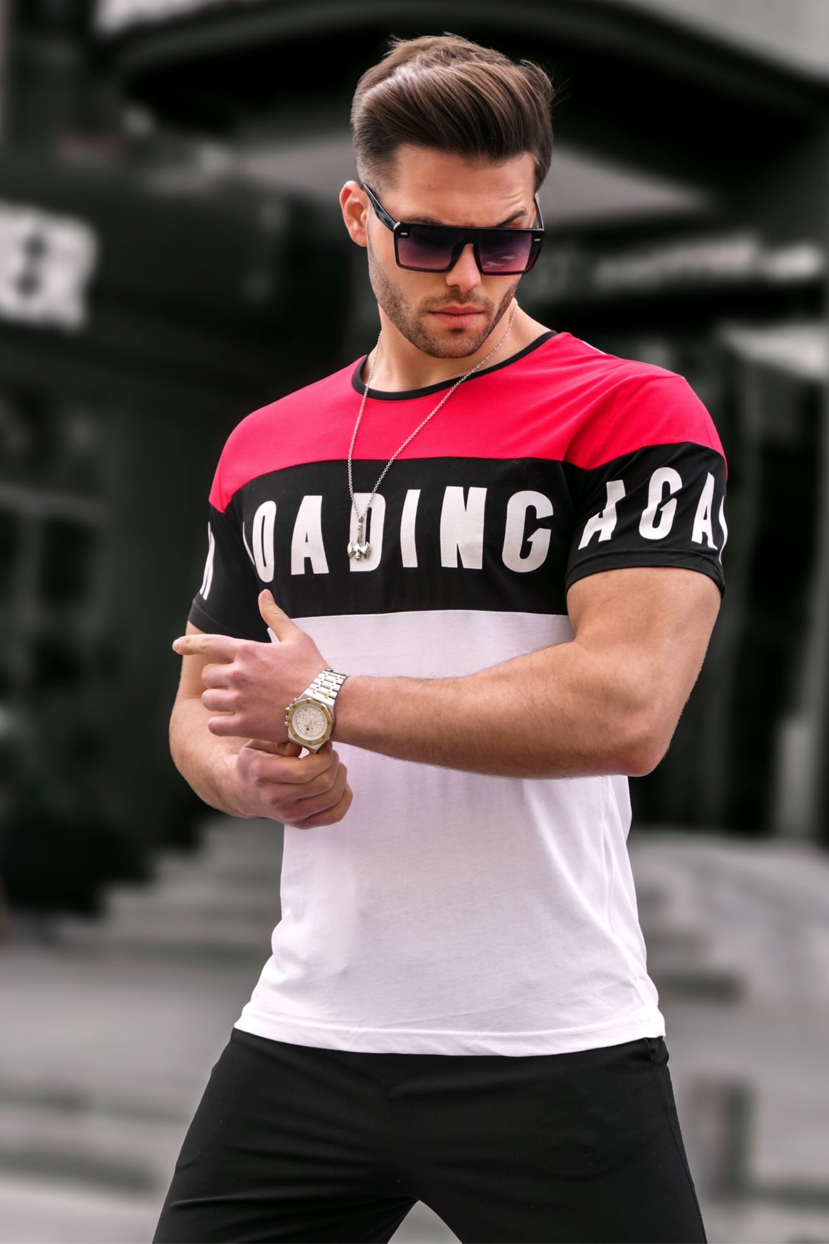 Madmext Baskılı Beyaz Tişört 2974