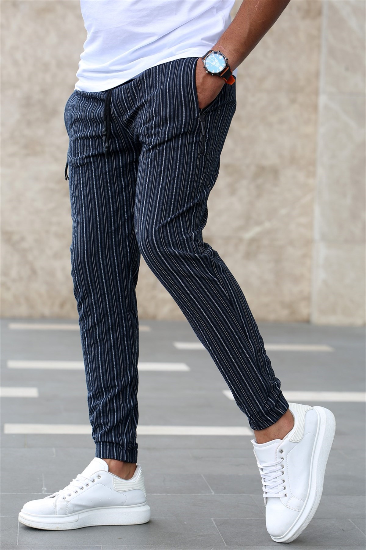 striped trousers  jacket combo  Mens streetwear Mens outfits Streetwear  outfit