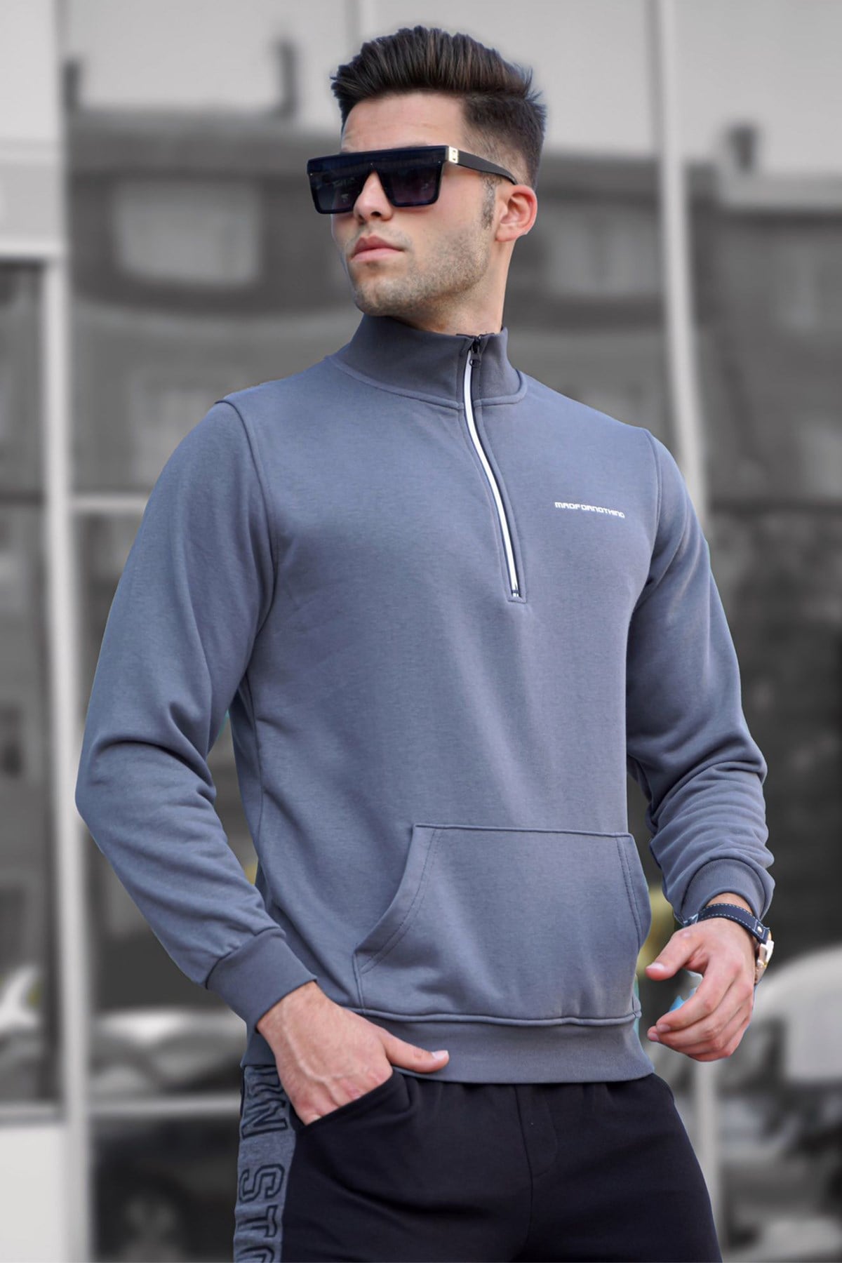 Madmext Füme Erkek Sweatshirt 5300