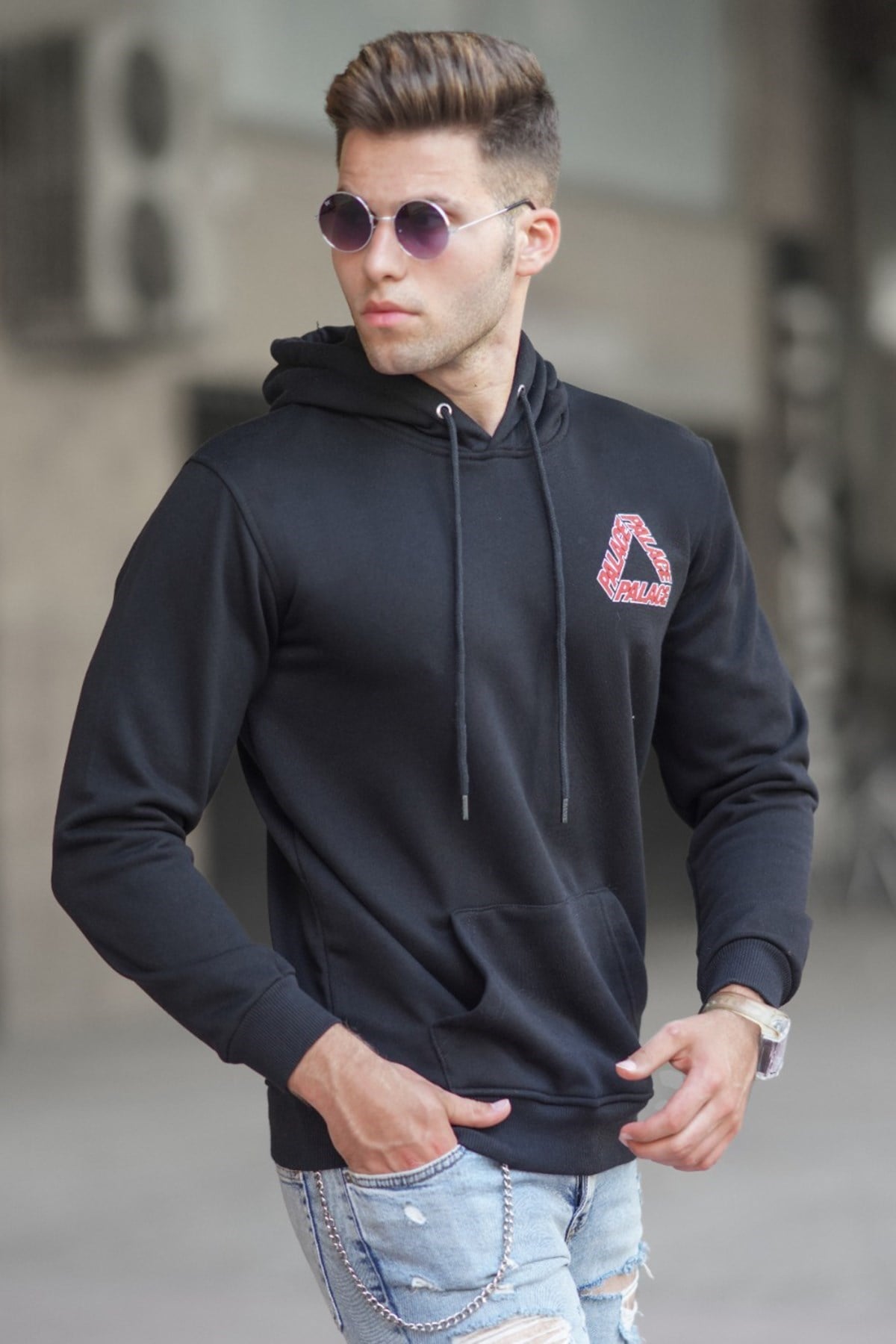 Madmext Siyah Baskılı Sweatshirt 5303