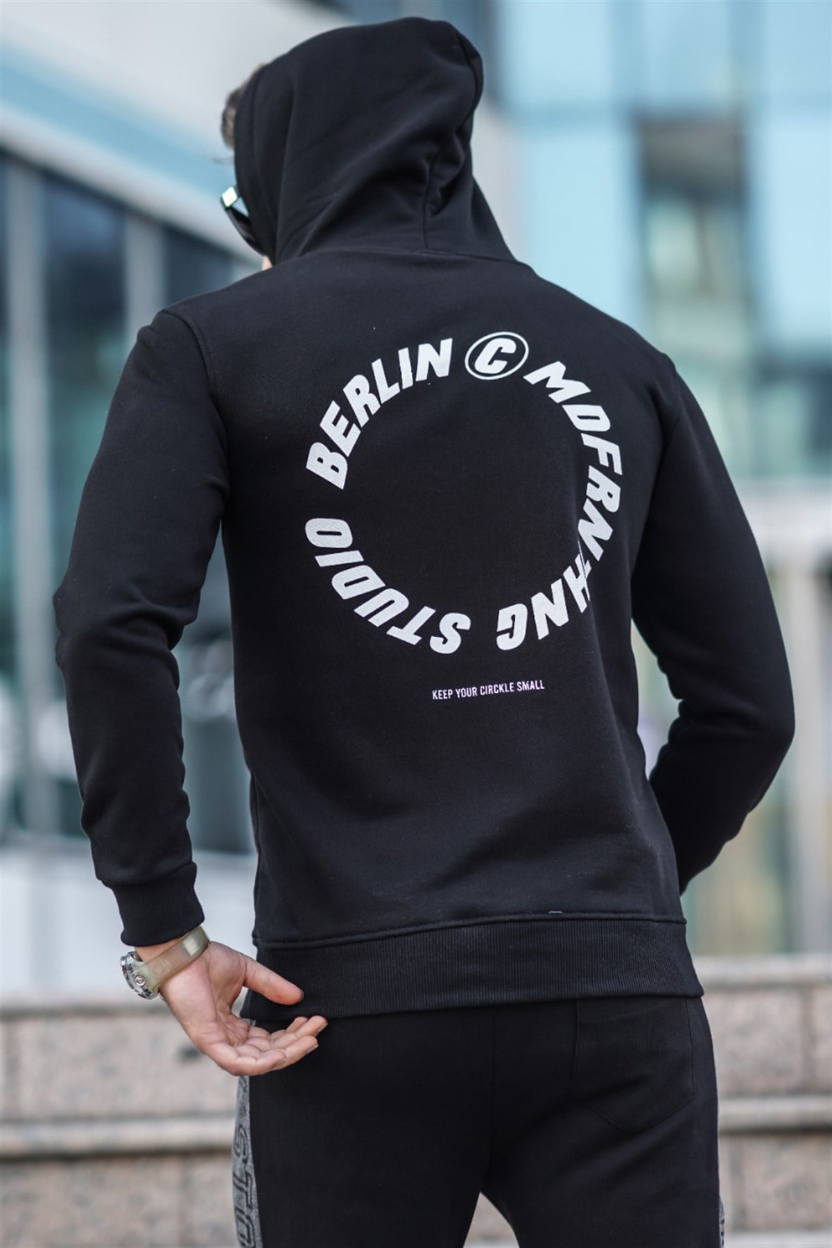 Madmext Siyah Baskılı Sweatshirt 5306