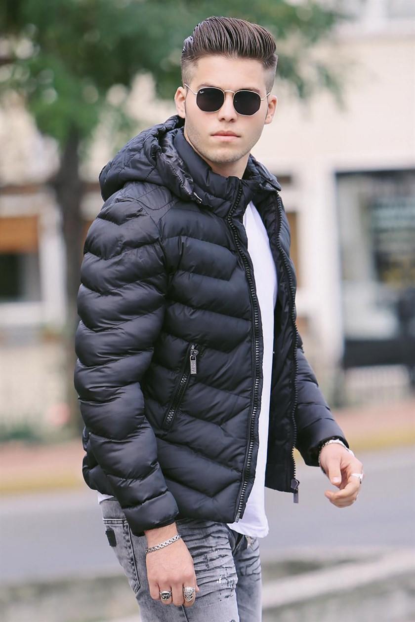 Madmext Siyah Şişme Mont M-57