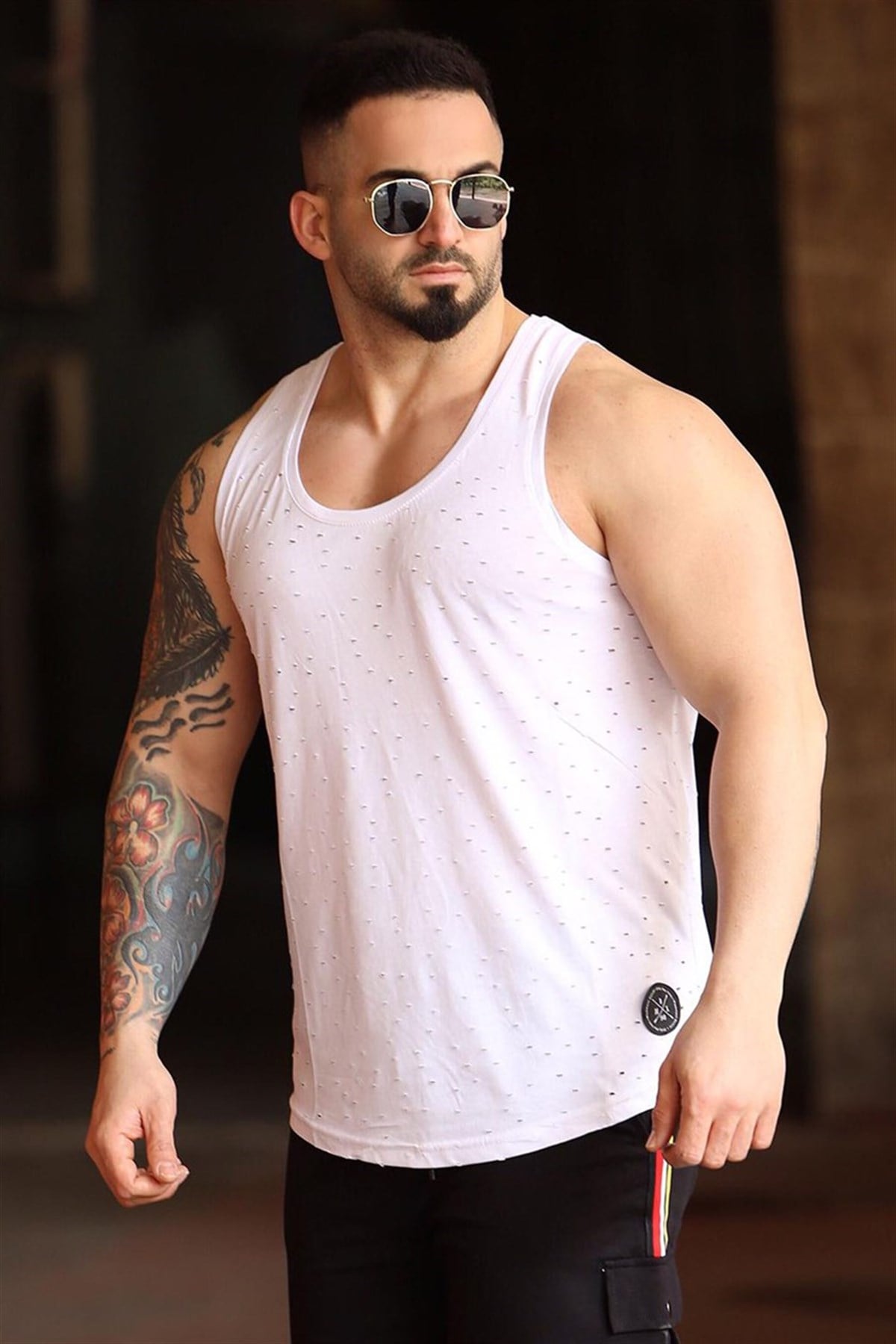 Madmext White Rapped T-shirt for Men 2894