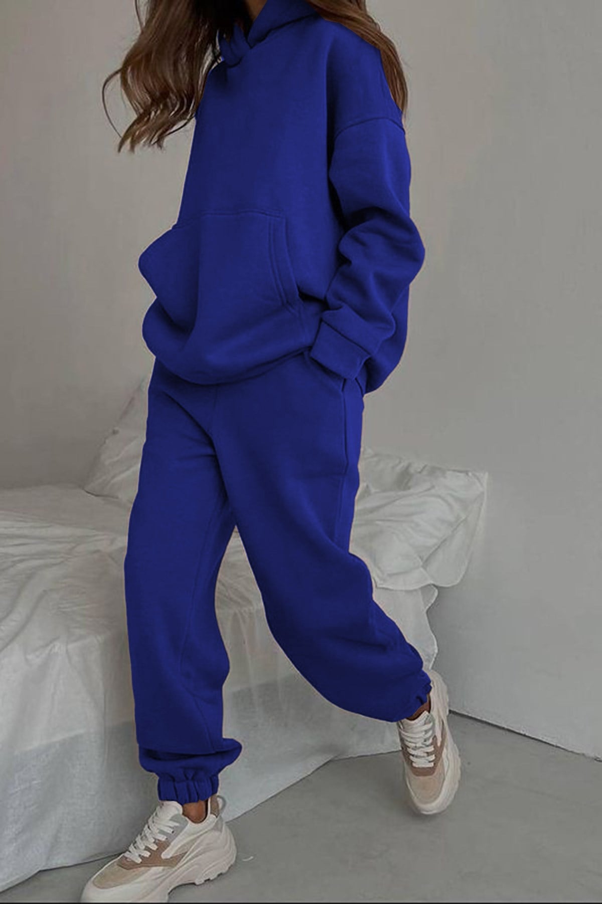 Saks Kapüşonlu Oversize Kadın Eşofman Takımı MG1609
