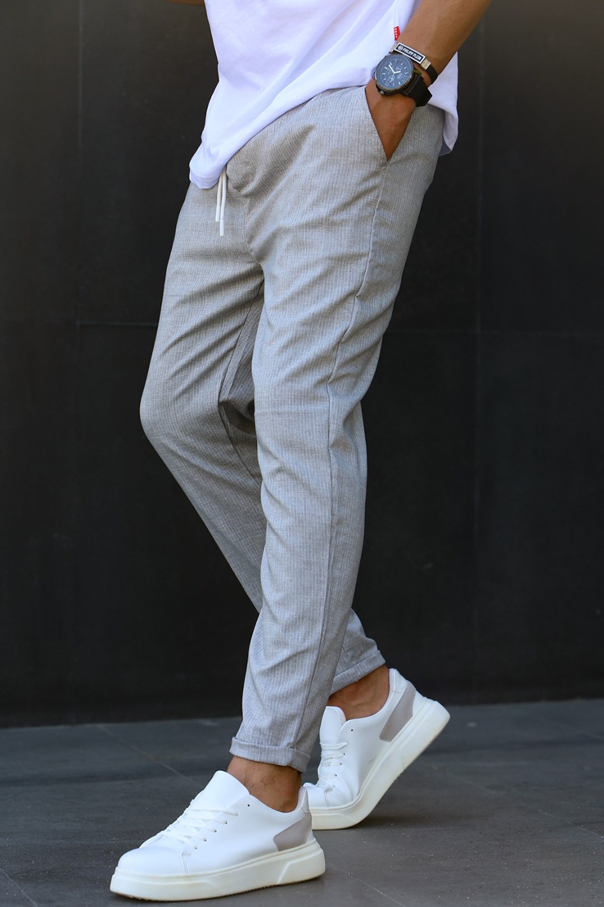 Siyah Slim Fit Jogger Pantolon 5471
