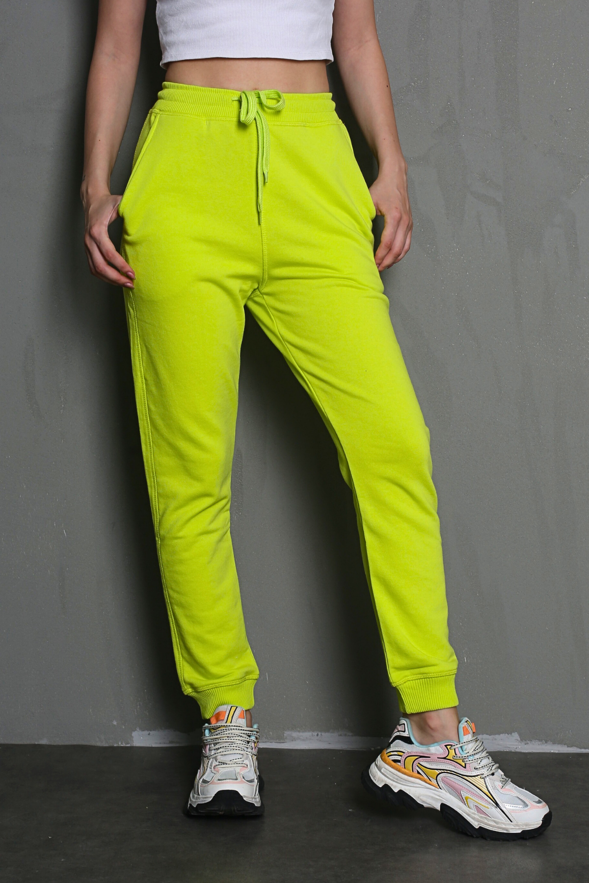 Yeşil Basic Jogger Kadın Eşofman Altı MG1908