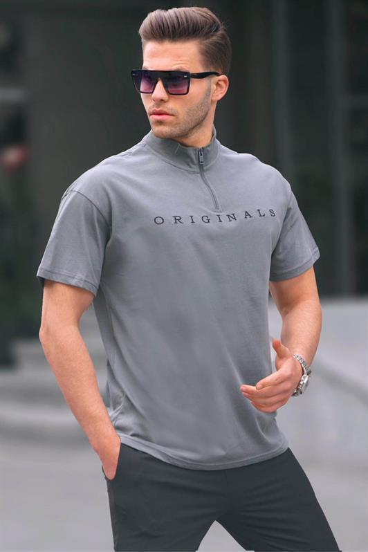 Men Smoke Gray T-Shirt 5858