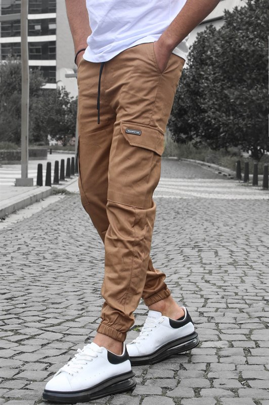 Men Cargo Brown Trousers 5437