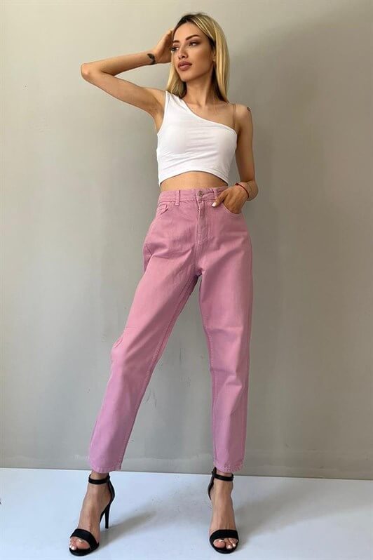 Mad Girls Mom Wear Lilac Jeans MG1336