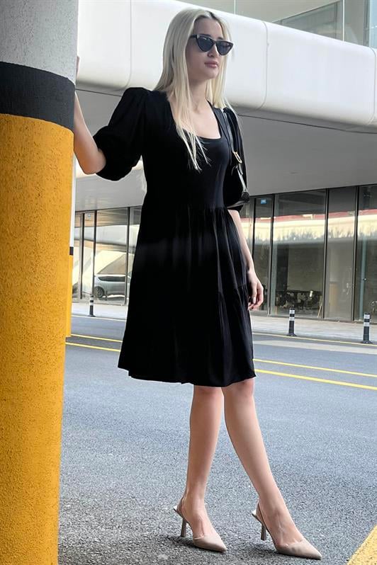 Women Black Mini Dress 