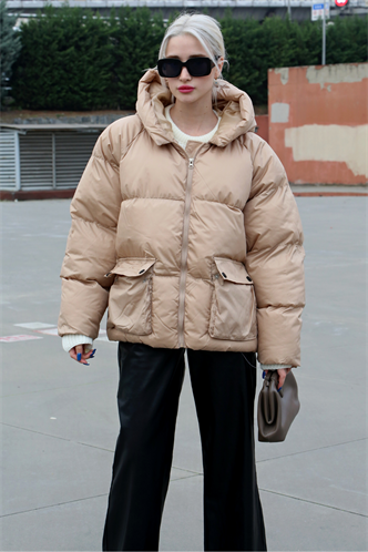 Beige Oversize Pocket Jacket MG1358
