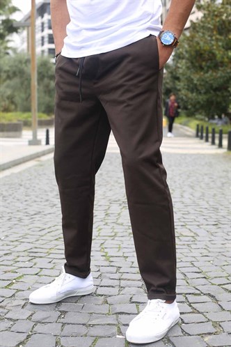 Kahverengi Basic Jogger Pantolon 5486