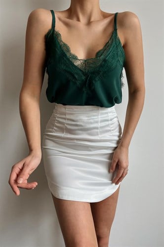 Mad Girls White Mini Skirt MG1439