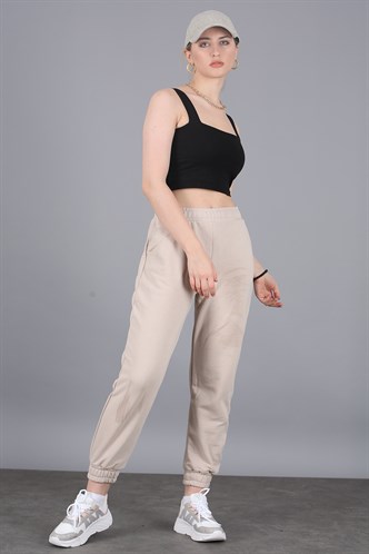 Mad Girls Camel Basic Sweatpants MG304