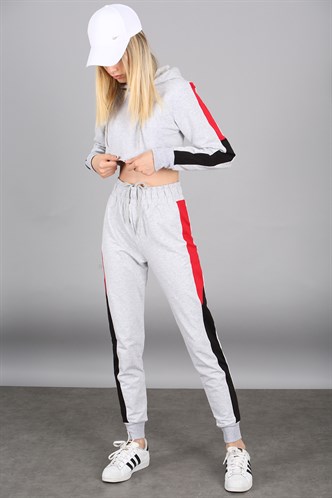 Mad Girls Grey Tracksuit with Hooded MG301