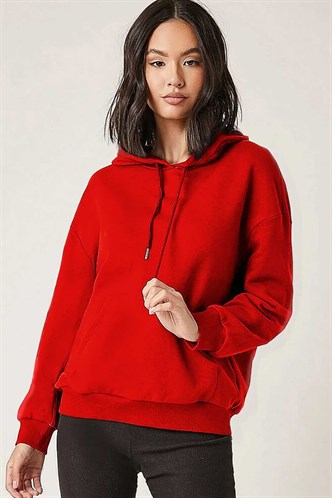 Mad Girls Kırmızı Kadın Sweatshirt