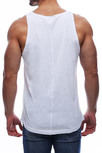 Sleeveless T-Shirt In Printed White 2632
