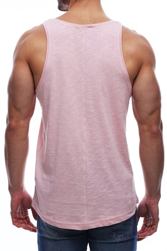 Sleeveless T-Shirt In Printed Pink 2632