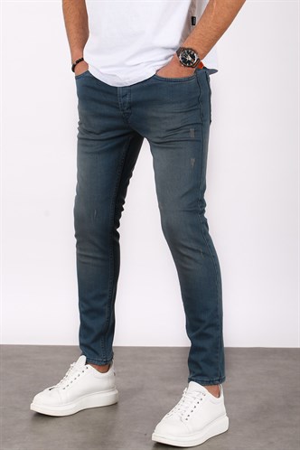 Madmext Men Skin Fit Blue Jeans 5680