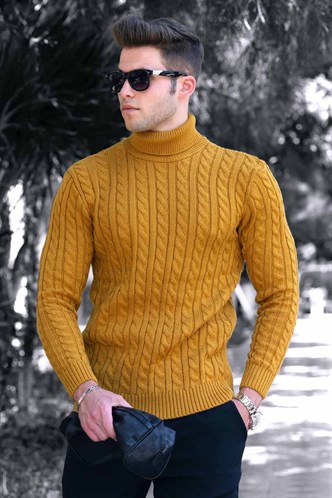 Madmext Hardal Jumper with Roll Neck 4654