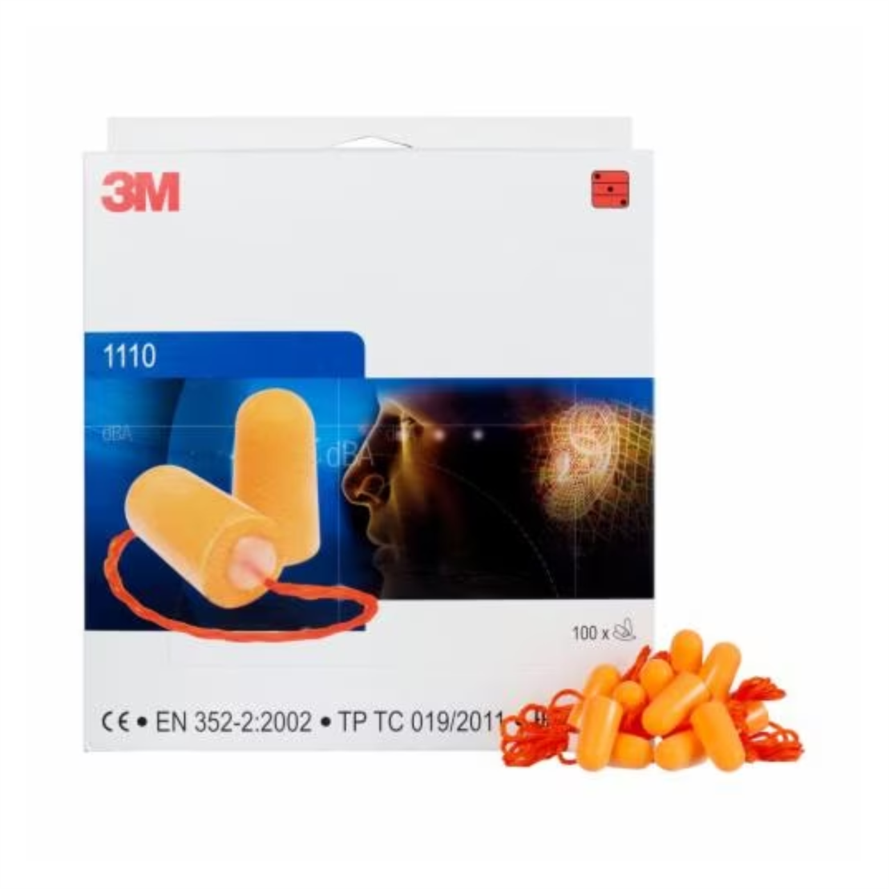 3M 1110 Kordonlu Kulak Tıkacı - 1 Adet